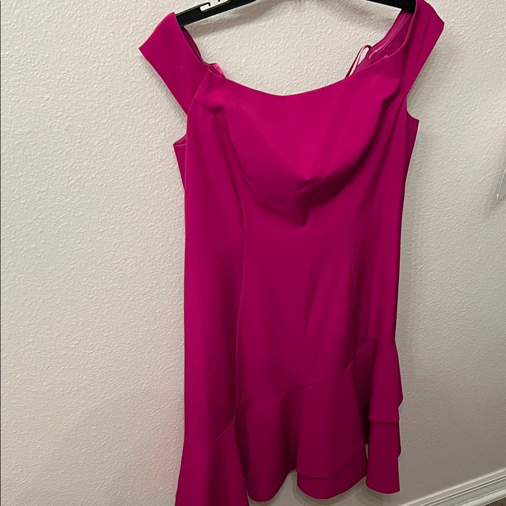 Eliza J Fuchsia Asymmetrical Dress